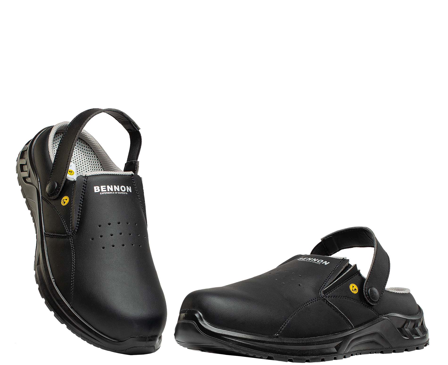 Černé pracovní pantofle ESD