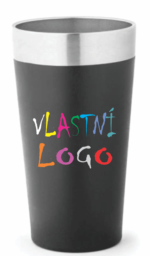 Cestovní hrnek z nerezové oceli GRACE s potiskem