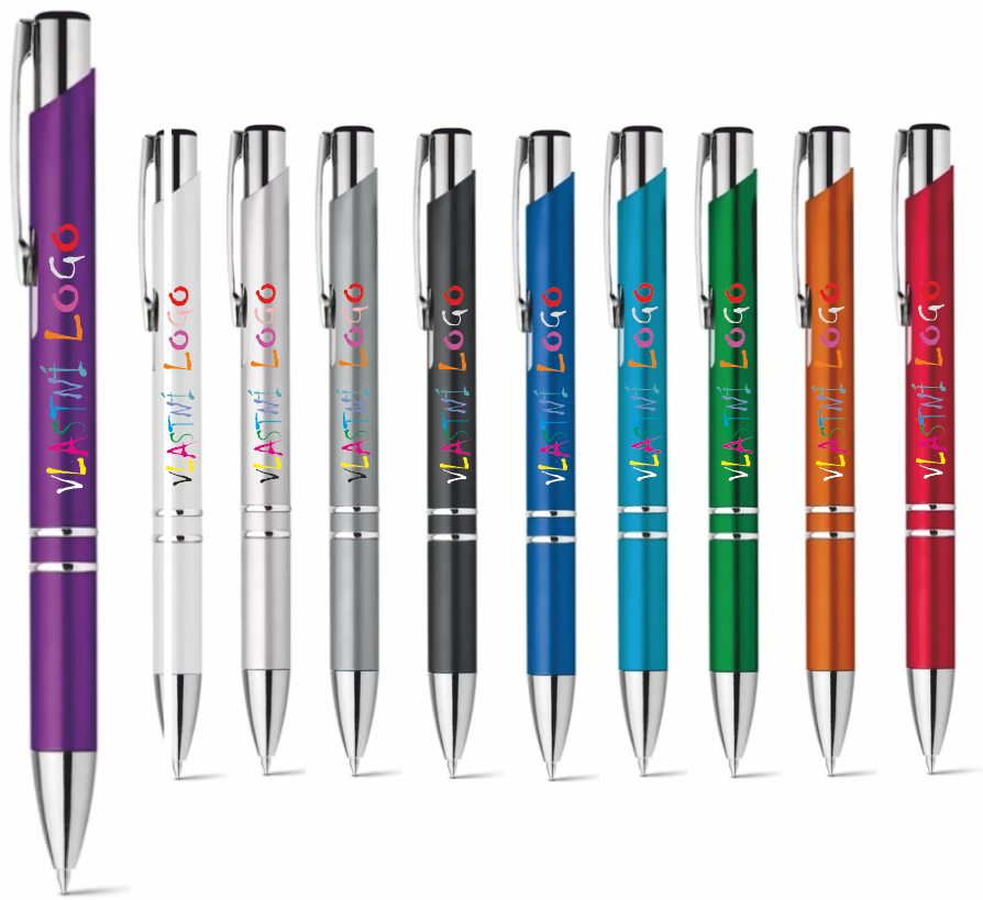 Kuličkové pero s kovovým klipem s  vlastním potiskem