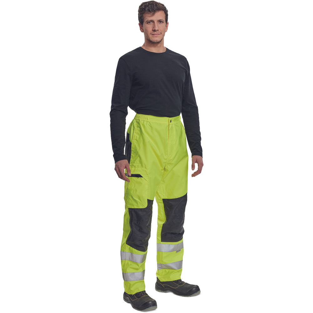 Kalhoty reflexní TICINO žlutočerné